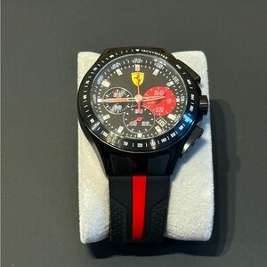 Ferrari Men's Watch with Black and Red Dial